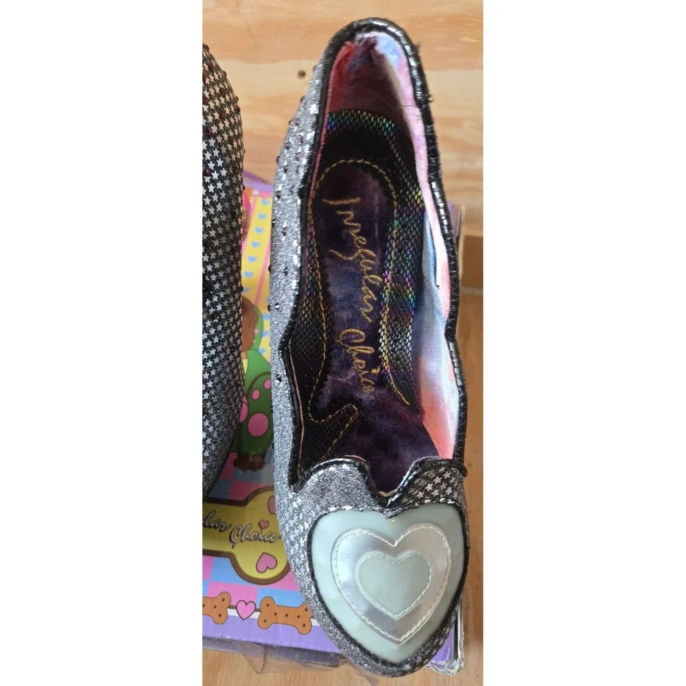 Irregular Choice Disney Lady and the Tramp Paws for Thought Heels Silver Pink 38